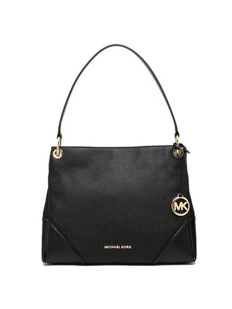 michael kors nicole lg leather shoulder bag|Nicole Medium Leather Shoulder Bag .